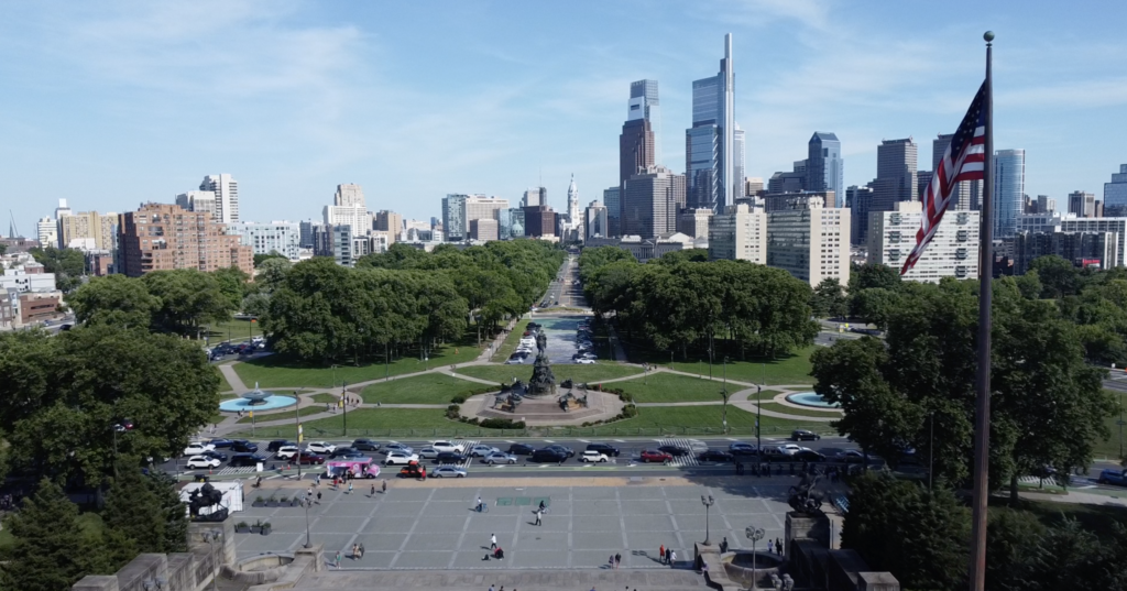 Skyline view from the art museum